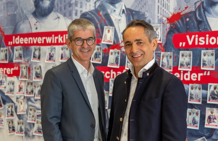 Mag. Ernst Thurnher und DI Hubert Rhomberg, die beiden Geschäftsführer der Rhomberg Holding, reflektierten beim jährlichen Pressegespräch der Rhomberg Gruppe über das vergangene, sehr erfolgreiche Geschäftsjahr 2018/2019. Mag. Ernst Thurnher und DI Hubert Rhomberg, die beiden Geschäftsführer der Rhomberg Holding, reflektierten beim jährlichen Pressegespräch der Rhomberg Gruppe über das vergangene, sehr erfolgreiche Geschäftsjahr 2018/2019.